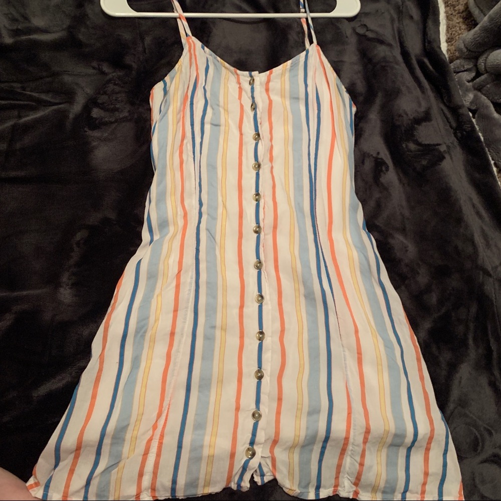 Multi-colored striped dress